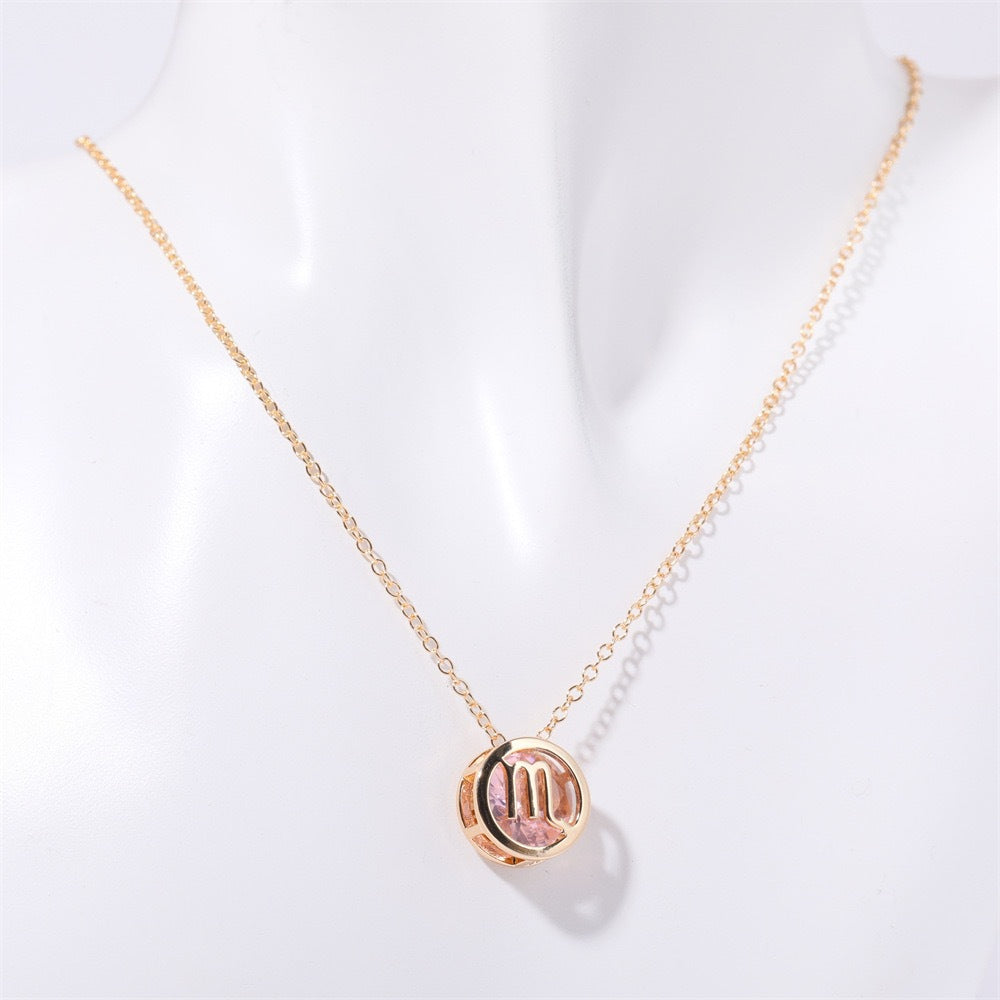 Collar Zodíaco de doble cara