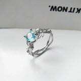 Anillo de Piedra Lunar en Plata Esterlina