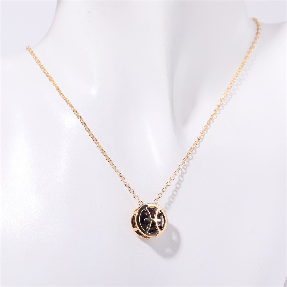 Collar Zodíaco de doble cara