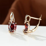 Pendientes Carmesí Crepúsculo en Forma de Gota
