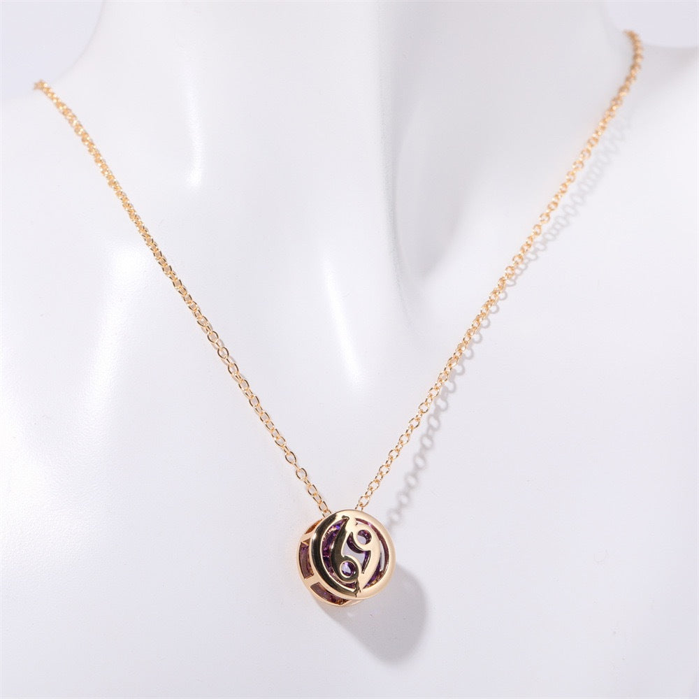 Collar Zodíaco de doble cara