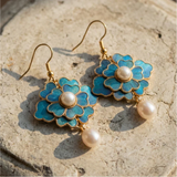 Pendientes Vintage Perlas y Lotos