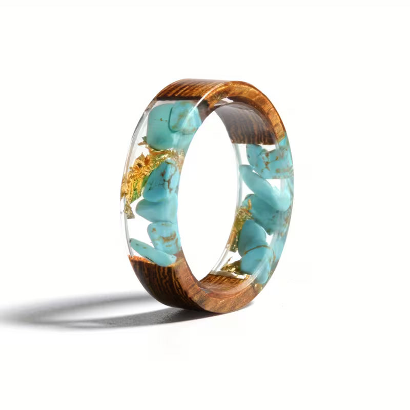 Anillo de Madera y Resina Hecho a Mano