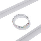 Anillo de plata de ley con diseño de huella