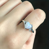 Anillo Estela con piedra lunar