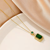 Collar Greta con piedra de esmeralda
