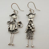 Pendientes colgantes vintage para niño y niña