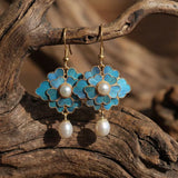 Pendientes Vintage Perlas y Lotos