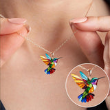 Hermoso collar con colibrí y pendientes de regalo – Oferta por tiempo limitado