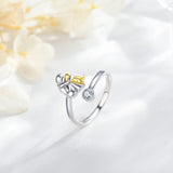 Anillo de Plata Esterlina 925 con Zirconia – Ajustable y Hecho a Mano