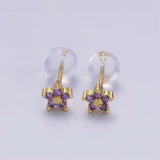 Pendientes de clavo con flor delicada