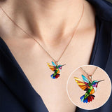 Hermoso collar con colibrí y pendientes de regalo – Oferta por tiempo limitado