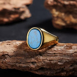 Anillo con Piedras Naturales de Ojo de Tigre
