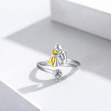 Anillo de Plata Esterlina 925 con Zirconia – Ajustable y Hecho a Mano