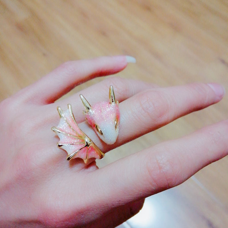 Anillo con Índice Dragón Azul Cielo Estrellado