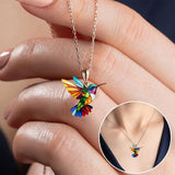 Hermoso collar con colibrí y pendientes de regalo – Oferta por tiempo limitado