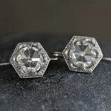 Pendientes Redondos de Vidrio Blanco