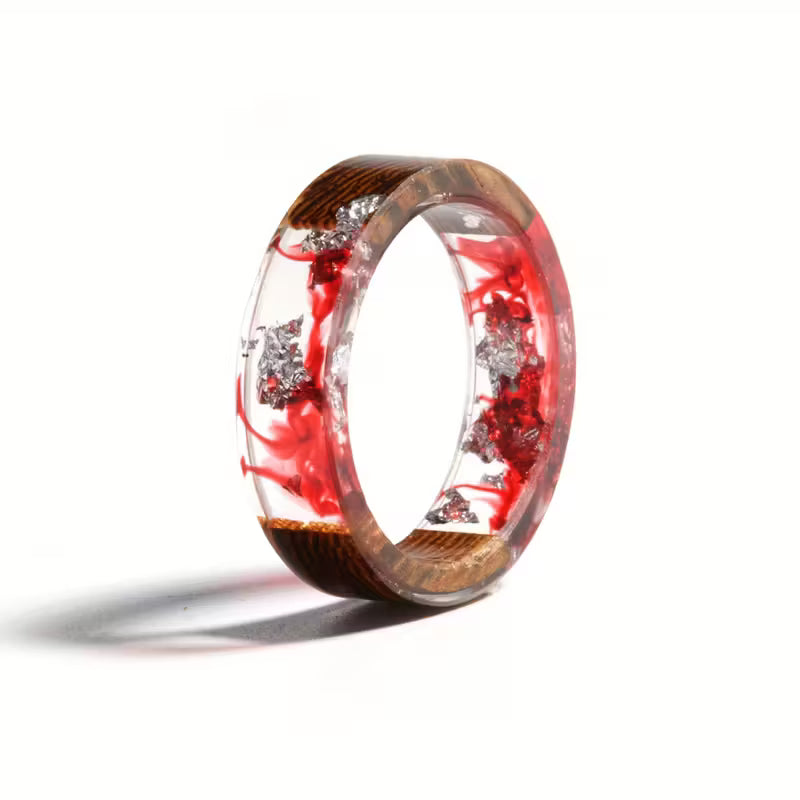 Anillo de Madera y Resina Hecho a Mano