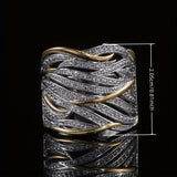 Anillo elegante con varias capas torcidas