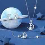 Maribela | Orecchini Gatto Luna & Stella in Argento 925