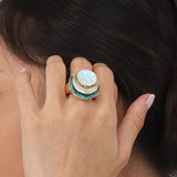 Anillo Boho de Tres Capas Esmaltadas