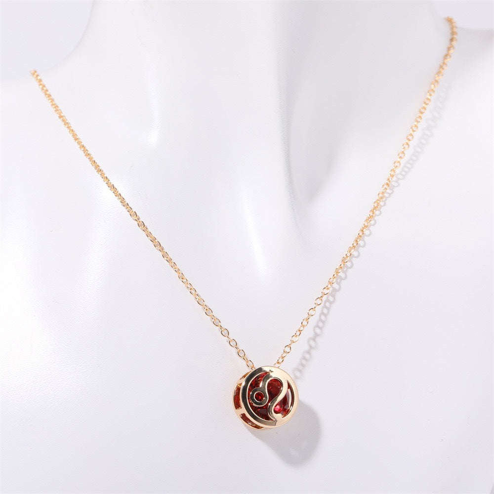 Collar Zodíaco de doble cara