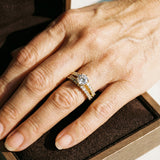 Anillo para fiestas de compromiso con zirconía cúbica