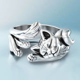 Zayra | Anillo Vintage Gato en Plata