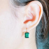 Pendientes Mila con esmeralda