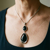 Colgante Vintage Piedra Negra