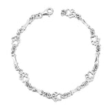 Pulsera con dijes de pata de perro y hueso en plata pura, edición limitada