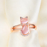 Eira | Anillo Gato en Oro Rosa
