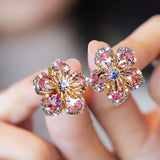 Pendientes Plata Zirconias Multicolor