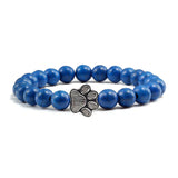 Pulsera con cuentas en forma de pata – diseño en piedra natural
