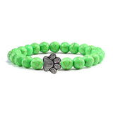 Pulsera con cuentas en forma de pata – diseño en piedra natural