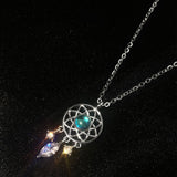 Collar de plata Luna de cristal Atrapasueños