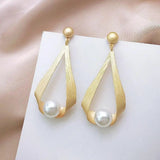 Pendientes con Cristales y Perlas Redondas