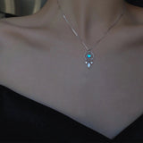 Collar de plata Luna de cristal Atrapasueños