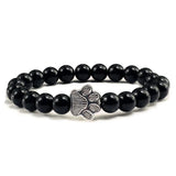Pulsera con cuentas en forma de pata – diseño en piedra natural