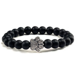 Pulsera con cuentas en forma de pata – diseño en piedra natural