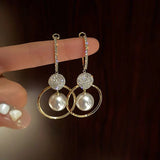 Pendientes de Lujo con Perlas Cultivadas y Zirconia Cúbica