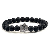 Pulsera con cuentas en forma de pata – diseño en piedra natural