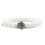 Pulsera con cuentas en forma de pata – diseño en piedra natural
