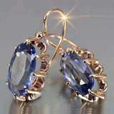 Pendientes Oro y Zirconia Oval