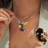 Hermoso collar con colibrí y pendientes de regalo – Oferta por tiempo limitado