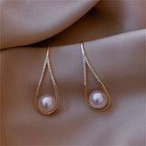 Pendientes colgantes de perla