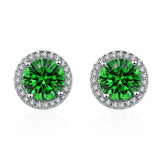 Pendientes de esmeralda y diamantes