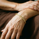 Brazalete Cristal Oro Dos Filas