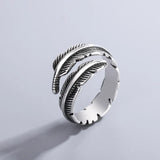 Pluma de un ángel - Anillo conmemorativo ajustable