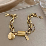 Pulsera gruesa de oro